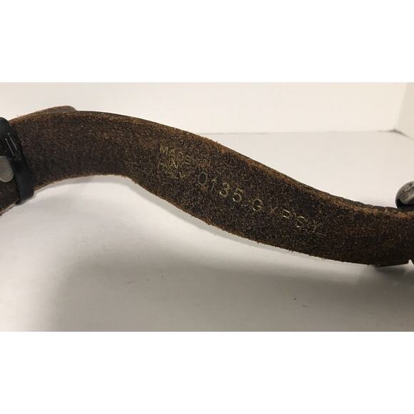 SAKS Fifth Avenue Leather Articulated Silver EtruscanBelt ITALY 31-33 waist - Picture 4 of 9